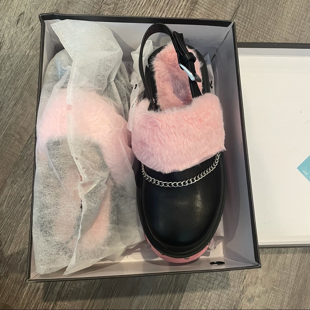 Pastel Goth Platform Slide On Clogs - image 2